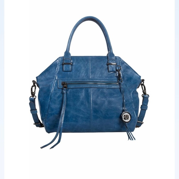 Elliott Lucca Medium Faro Distressed Leather Satchel Bag - Picture 16 of 16